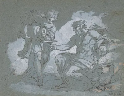 Jupiter and Ganymede by Иоганн Карл Лот — digital art print download