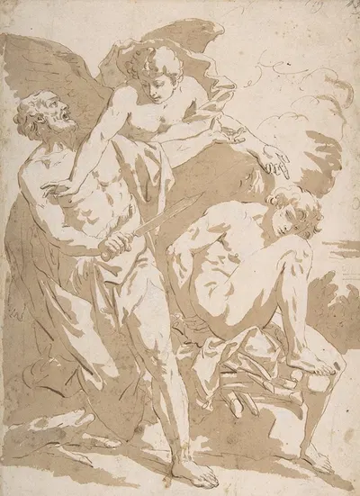 The Sacrifice of Isaac by Иоганн Карл Лот — digital art print download