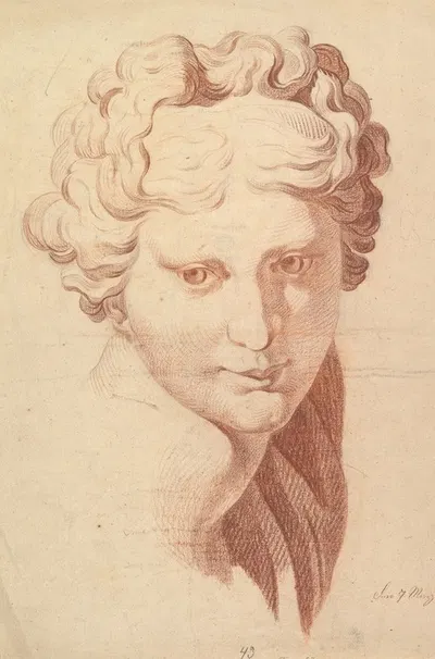 Idealized Female Head, Copied after the Antique by Johann Evangelist Kastner — digital art print download