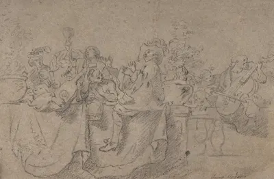 The Concert by Иоганн Лисс — digital art print download