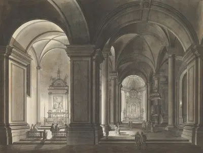 Church Interior by Иоганн Людвиг Эрнст Морганштерн, 1791 — digital art print download