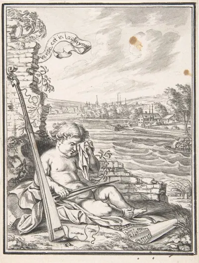 Sketch for Title Page of the Neujahrsblatt vom Musiksaal, Zurich by Johannes Meyer the Younger — digital art print download