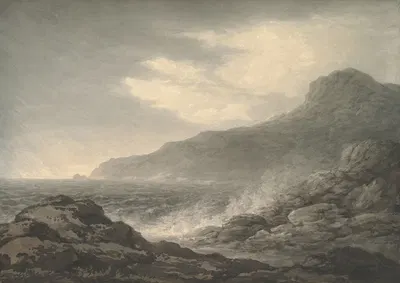 Barren Coast and Slight Storm by Джон Гловер, 1794 — digital art print download