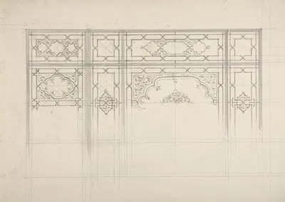 Design for the decoration of a ceiling by Жюль-Эдмон-Шарль Лашаиз — digital art print download