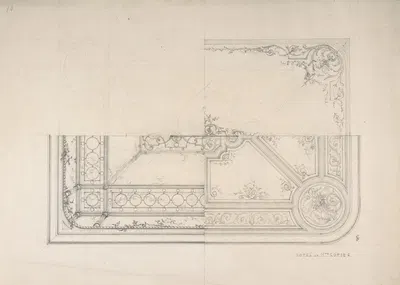 Three Designs for Ceilings, Hôtel Cottier by Жюль-Эдмон-Шарль Лашаиз — digital art print download