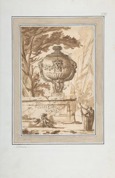 Frontispiece for a Suite of Vase Designs by Луи-Жозеф Ле Лоррен — digital art print download