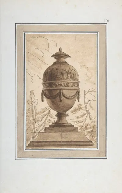 Study for a Vase in a Suite of Vase Designs by Луи-Жозеф Ле Лоррен — digital art print download