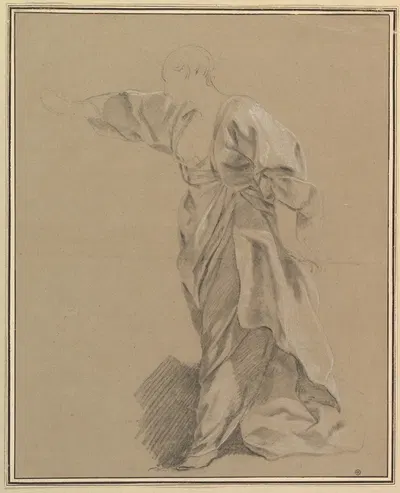 Drapery Study of a Woman with an Outstretched Arm by Louis-Jean-François Lagrenée — digital art print download