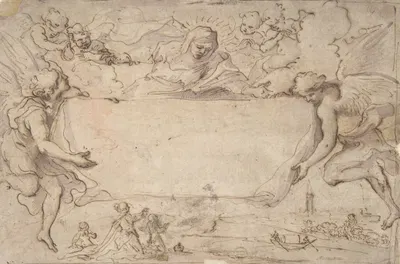 Study for Ex-voto Picture by Ludovico Lana, 1597–1646 — digital art print download