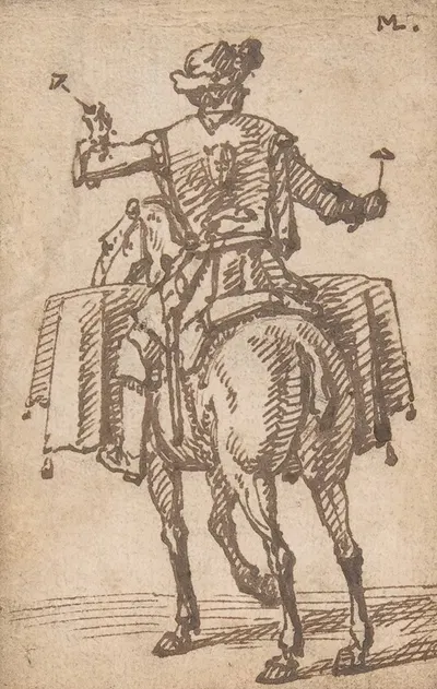 A Mounted Drummer from the Back by Марцеллус Ларун Старший, 1670–1702 — digital art print download