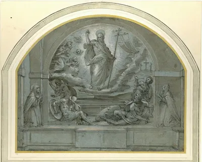 Design for a Frescoed Altarpiece of The Resurrection by Tommaso d'Antonio Manzuoli — digital art print download