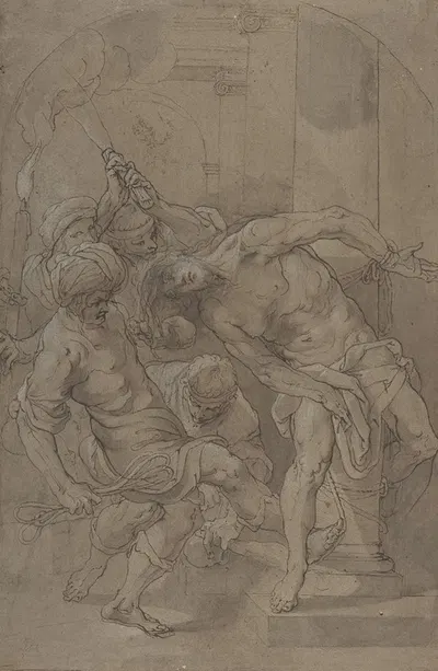 The Flagellation of Christ by Matthäus Gundelach, 1632 — digital art print download