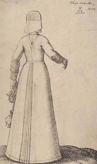 A Woman from Altmark by Melchior Lorck, 1570 — digital art print download