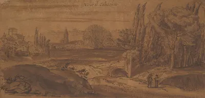 View in Rome near the Colosseum by Michiel van Overbeek — digital art print download