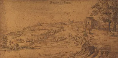 View of the Rhone river near Saint-Genis-Laval, south of Lyons by Michiel van Overbeek — digital art print download