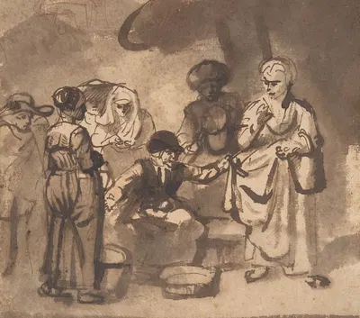 The Scolding Fishwife by Николаес Маес — digital art print download