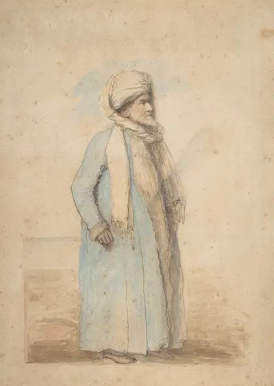 Bearded Man in Oriental Costume by Ozias Humphrey — digital art print download