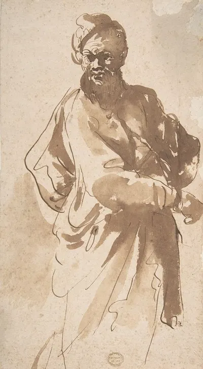 Figure of a Man by Пьер Франческо Мола — digital art print download