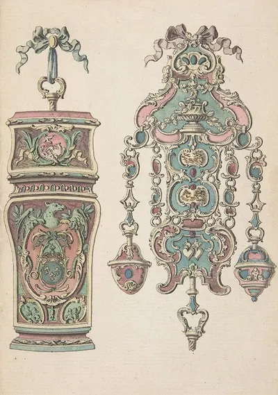 Designs for an Etui and a Chatelaine by Pierre Moreau — digital art print download