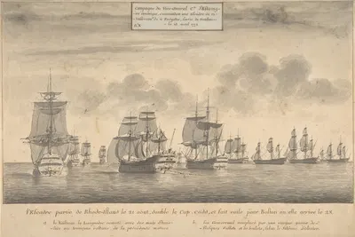 Campagne du Vice-amiral Cte d'Estaing by Pierre Ozanne, 1778 — digital art print download