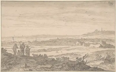 Landscape with Figures by Pieter de Molijn, 1659 — digital art print download