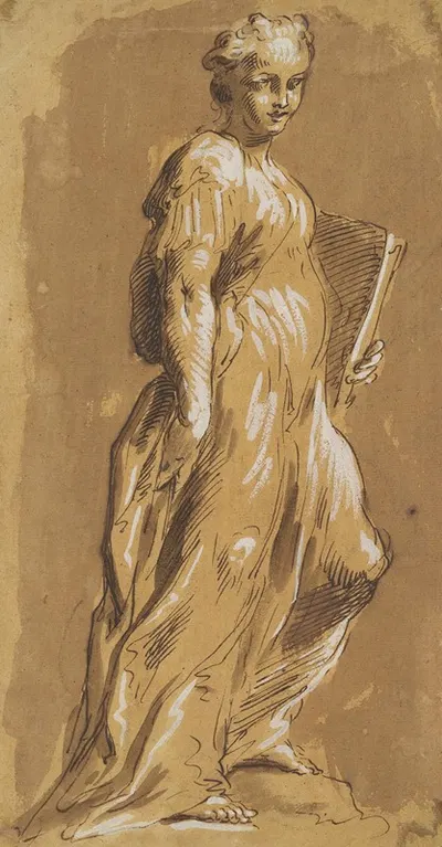 Allegorical Figure of a Woman by Pietro Antonio Novelli — digital art print download