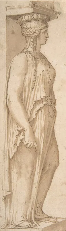 Caryatid Facing Right by Pirro Ligorio — digital art print download