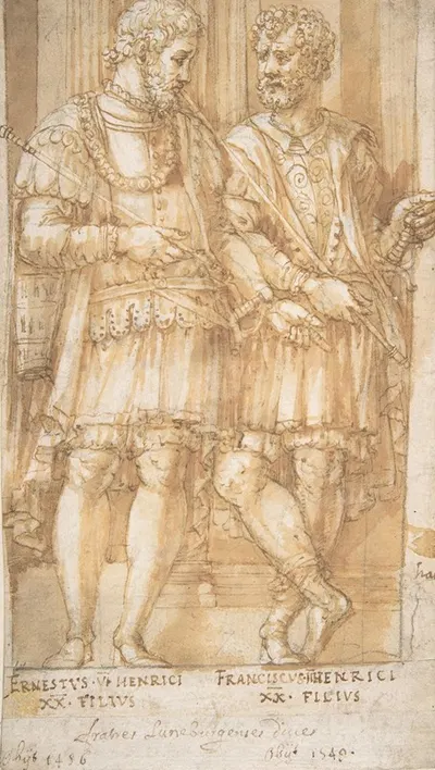 Two Princes of the House of Este; Ernest VI and Francis II by Pirro Ligorio — digital art print download