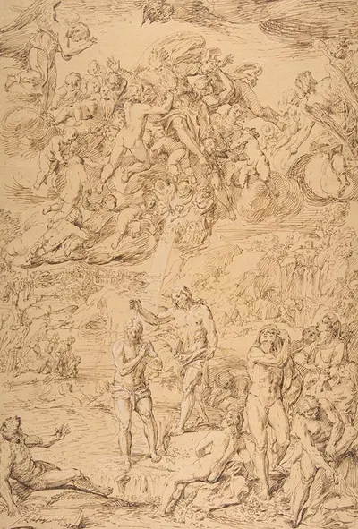 The Baptism of Christ by Raymond de La Fage, 1683 — digital art print download
