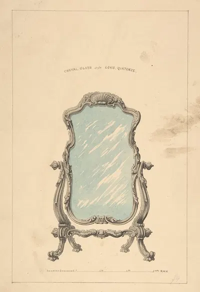 Design for Cheval Glass by Robert William Hume, 1835–1900 — digital art print download