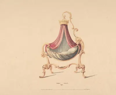 Design for Fancy Child's Cot by Robert William Hume, 1830–1900 — digital art print download