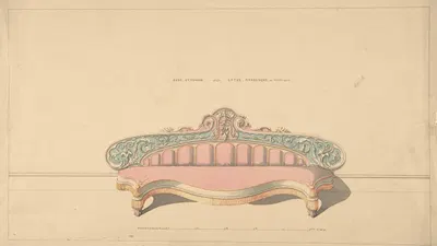 Design for Side Ottoman, Later Arabesque or Morisco Style by Robert William Hume, 1835–1900 — digital art print download