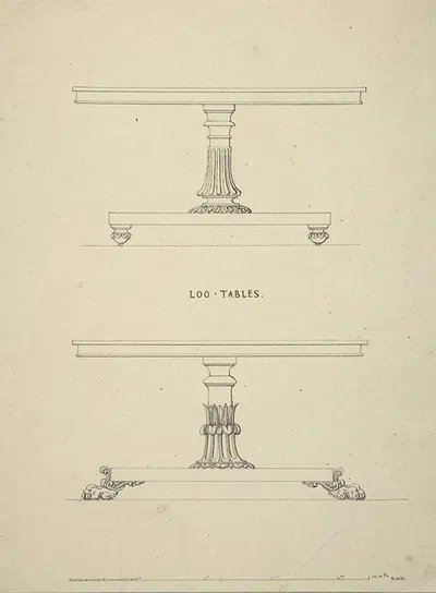 Designs for Loo-Tables by Robert William Hume, 1835–1900 — digital art print download