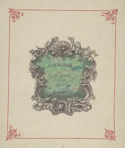 Title Page Design; Designs for Cabinet and Upholstery Furniture by Robert William Hume, 1830–1900 — digital art print…