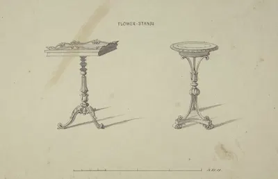 Two Designs for Flower Stands by Robert William Hume, 1835–1900 — digital art print download