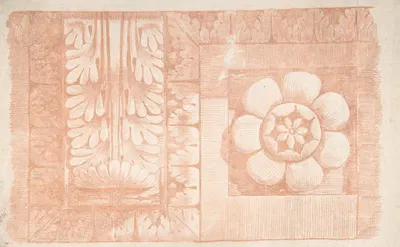 Classical Molding with Floral Elements by Thomas Hardwick — digital art print download