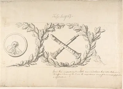 Design for a Frieze Ornamented with Musical Instruments by Thomas Hardwick — digital art print download
