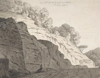 Near Santa Maria de' Monti, Naples by Томас Джонс, 1781 — digital art print download
