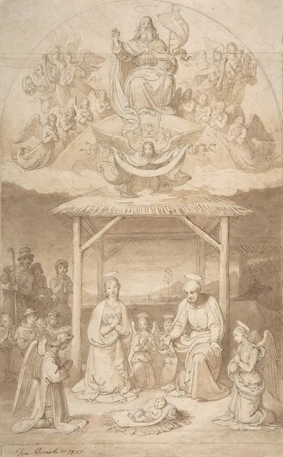 The Adoration of the Shepherds by Tommaso Minardi, 1837 — digital art print download