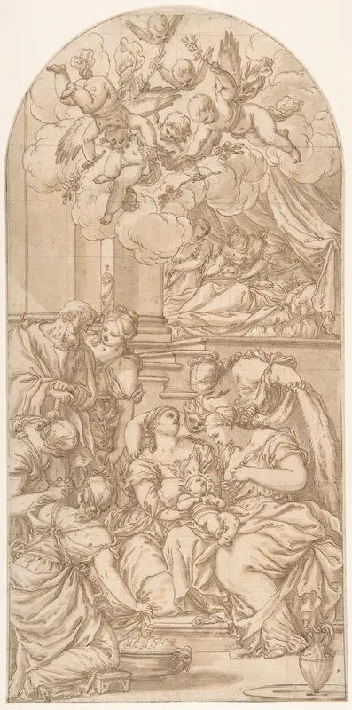Birth of St. John the Baptist by Valentin Lefebvre — digital art print download