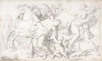 The Rape of the Sabines by Виллем Ван Мейрис — digital art print download
