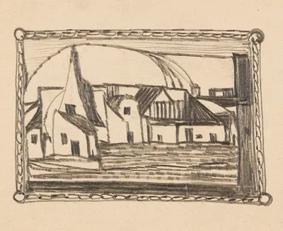 Dorfansicht by Adolf Hölzel, 1904 — digital art print download