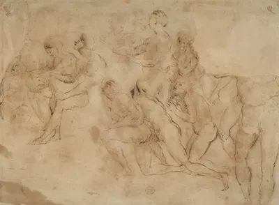 Figure studies (after Raphael's Disputa) by After Raphael — digital art print download
