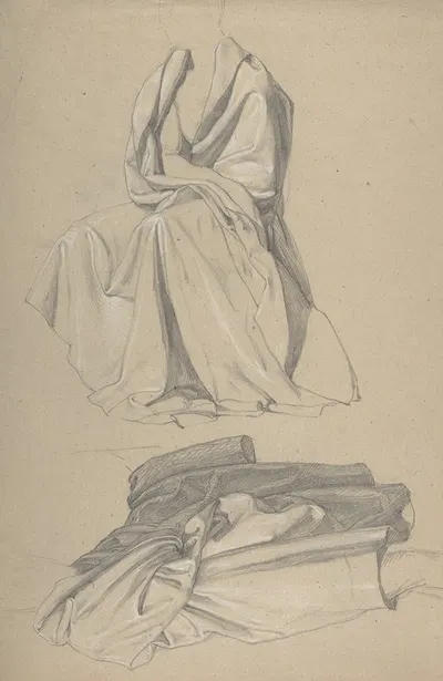 Drapery Study by Альфред Ретель — digital art print download