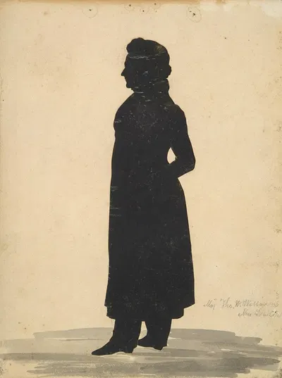 Silhouette of Major Thomas Wheeler Williams by Auguste Edouart — digital art print download