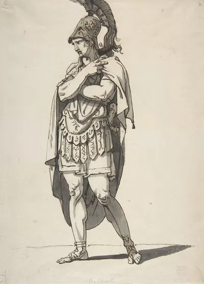 Standing Warrior by Бартоломео Пинелли — digital art print download