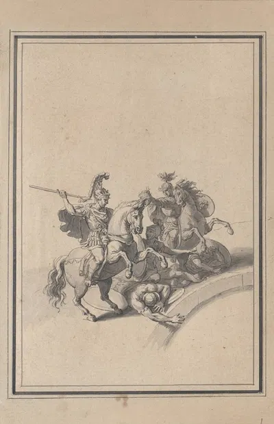 Vignette from the Battle of Milvian by Бернар Пикара — digital art print download