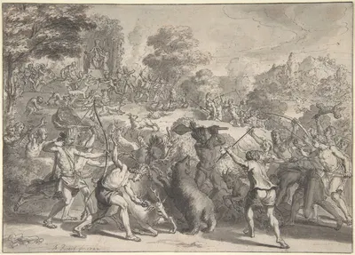 Mexican Sacrifice to the God of Hunting by Бернар Пикара, 1722 — digital art print download