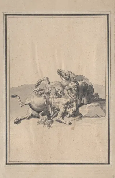 Vignette from the Battle of Milvian by Бернар Пикара — digital art print download