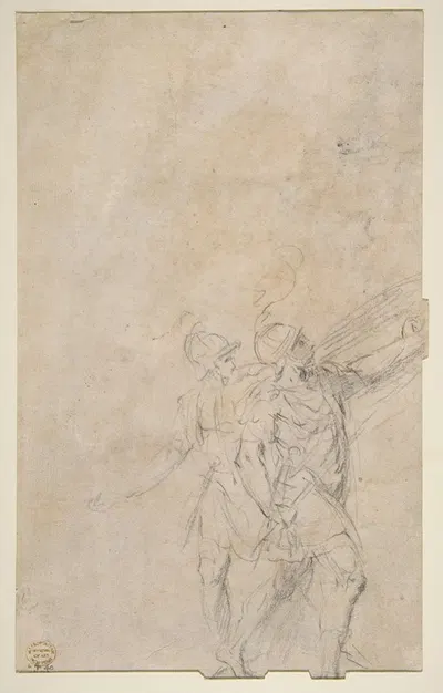 Study of two warriors by Bernardino Poccetti, 1548–1612 — digital art print download